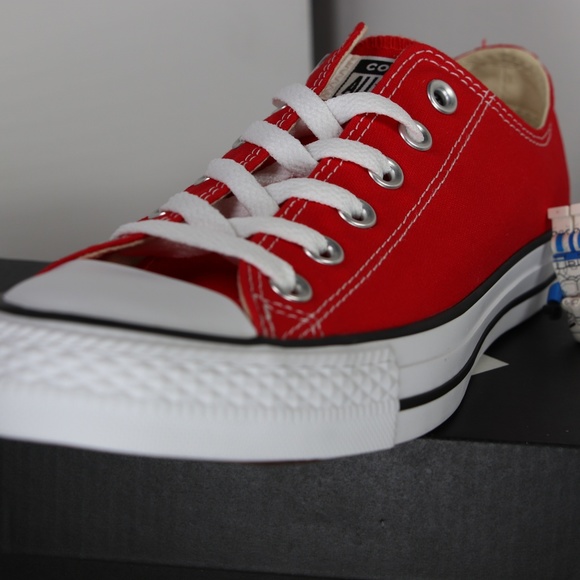 Converse Classic Red All Star Low Tops - Picture 3 of 7